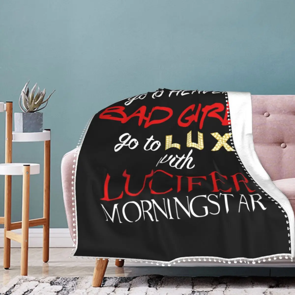 

Go To Lux With Lucifer Blanket Tv Series Super Soft Fashion Bedspread Cool Fleece All Weather Blanket