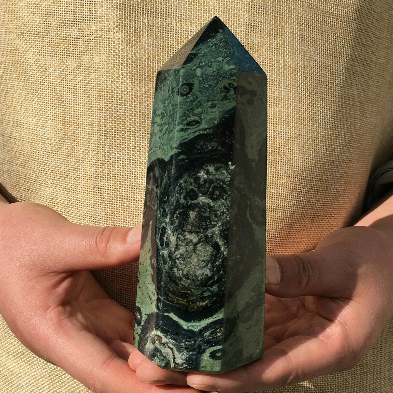 Натуральная Высокая полированная башня Kambaba jasper исцеляющий Кристалл
