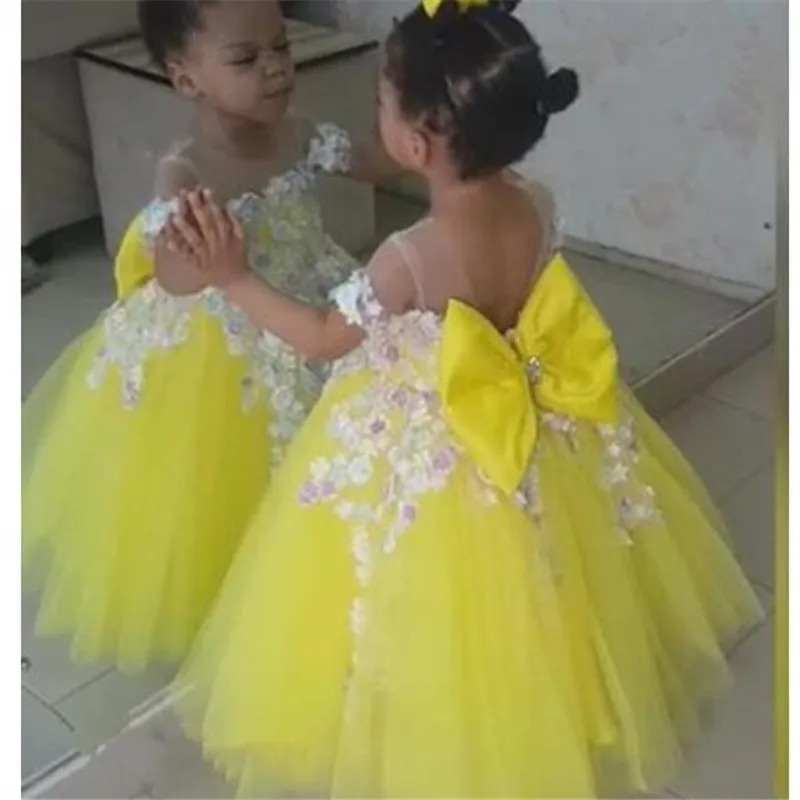 Новое платье с цветочным узором для девочек на свадьбу детские платья первого