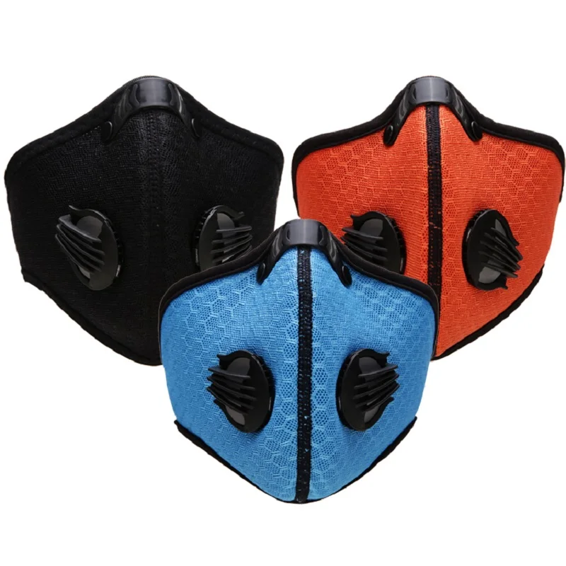 PM2.5 анти-Дымчатая унисекс маска для рта анти-загрязнения дышащая Беговая Половина лица маска для рта Анти-пыль велосипедная маска для лица