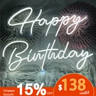 Неоновая светодиодная вывеска на заказ, декор для стен на день рождения, для дома, семьи, друзей, праздника, вечеринки, неоновый светильник, креативный подарок