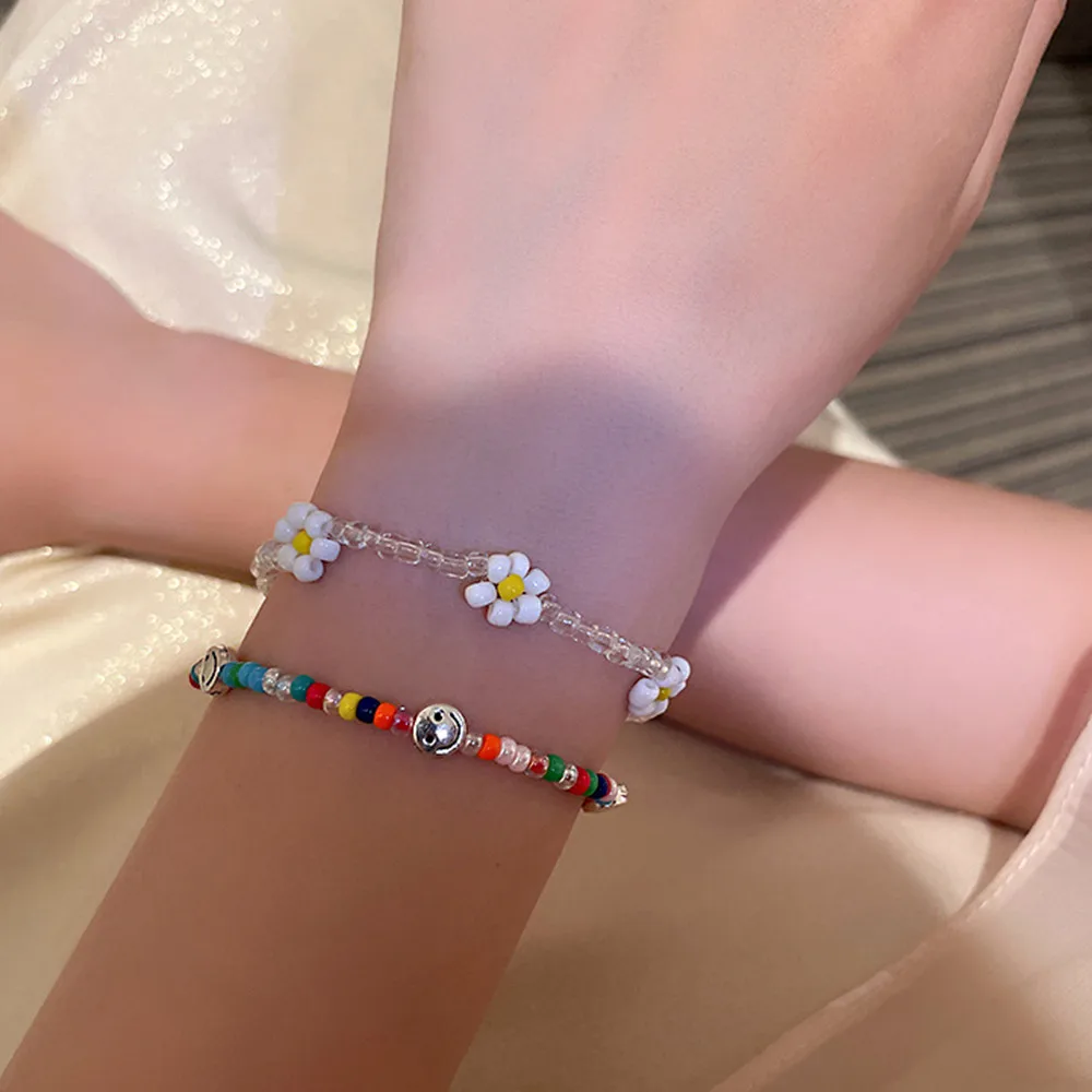 Новинка 2021 корейские разноцветные браслеты-цепочки для женщин HangZhi украшения
