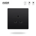 Avoir штепсельная вилка стандарта Великобритании розетка настенная домашняя электрическая розетка черная пластиковая панель розетка розетки