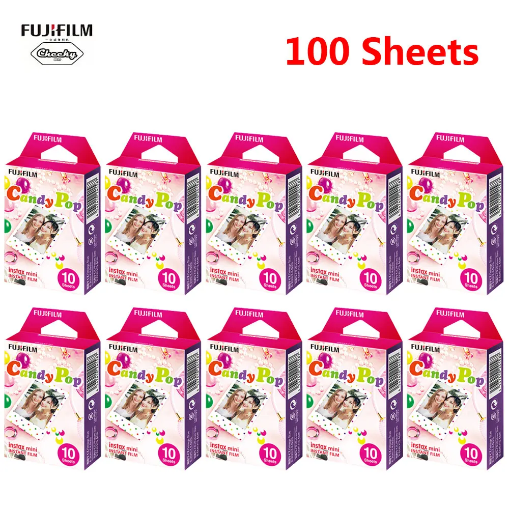 10 100 Fujifilm Instax Mini мультфильм мгновенный фото бумага пленка для Fuji 8 9 70 7s 50s 50i 90 25 Share SP