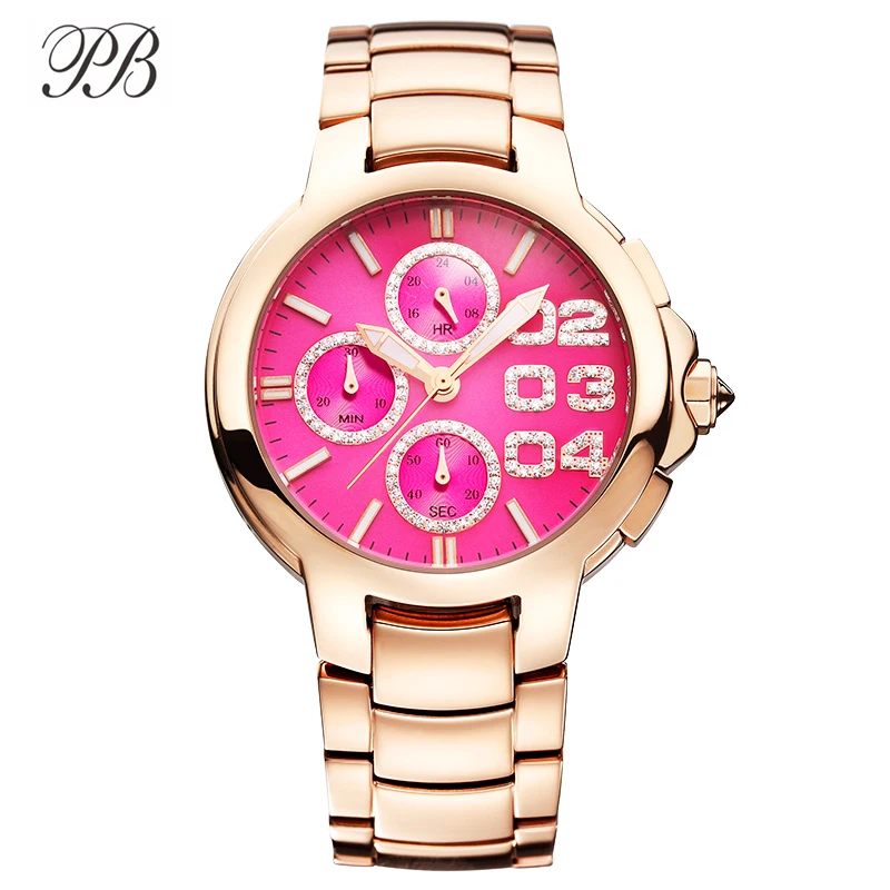 Watches for Women Luxury Brand Multi-hand Decorative Dial Pink Gold Ladies Watch Stainless Steel Fashion Women Watches Luxury enlarge