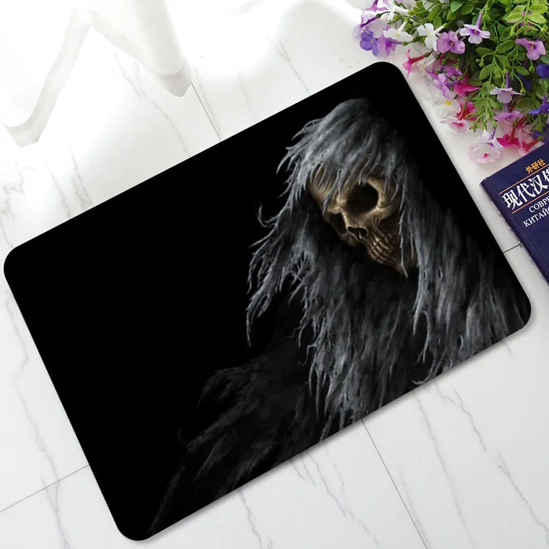 Скандинавский Добро пожаловать дверной коврик произвольно DIY обрезание черепа