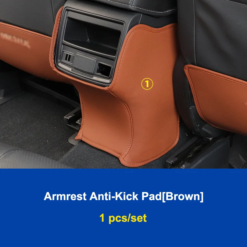 Armrest Brown B QHCP микрофибра Leathe автокресло анти-удар коврик подлокотник анти-ребенок-удар колодки B столб столбы для Subaru Forester стайлинга автомобилей - Название цвета: Armrest Brown B