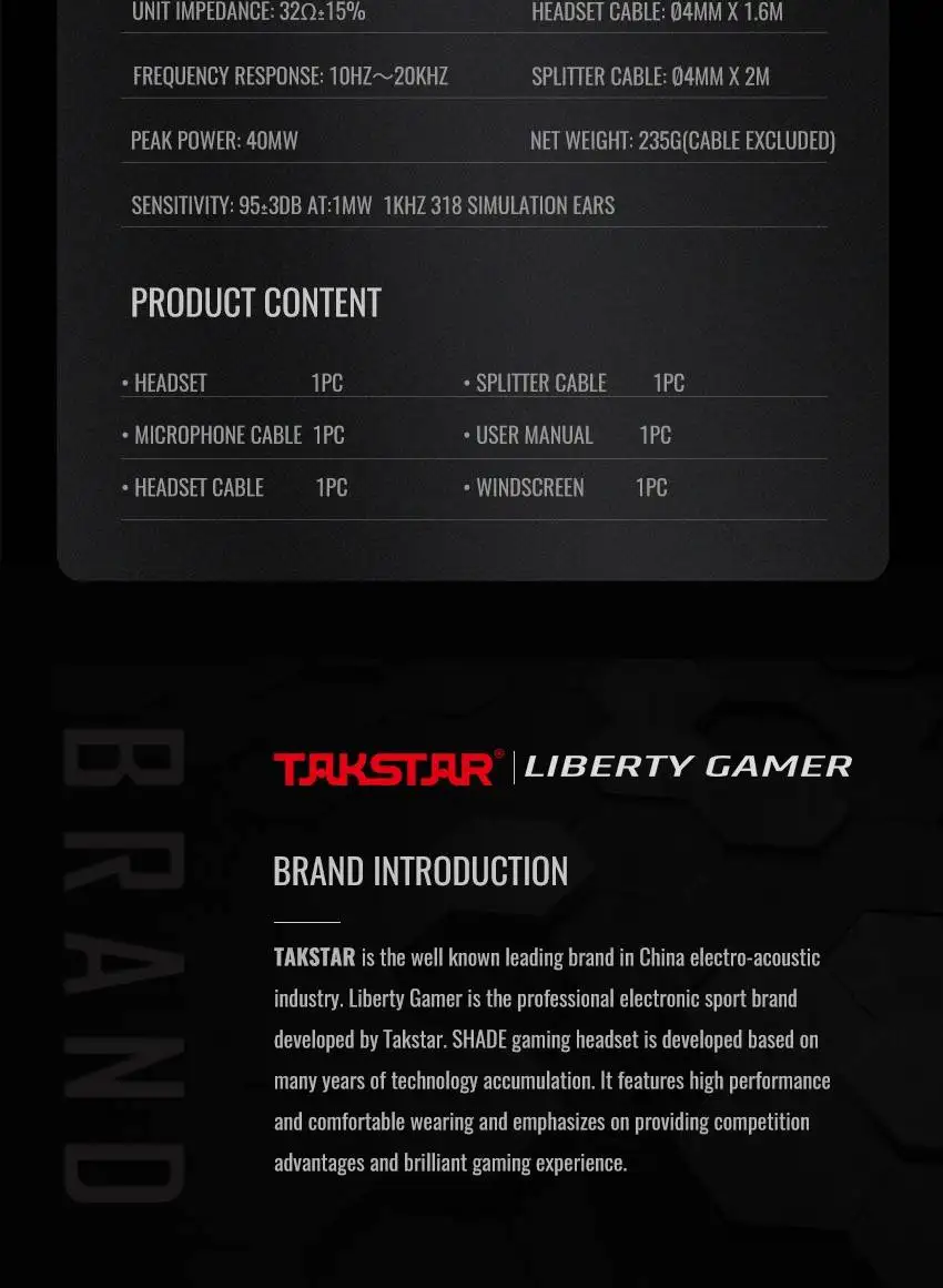 LIBERTY GAMER YIN SHADE Takstar GM200 игровая гарнитура со съемным микрофоном Высокопроизводительные удобные наушники