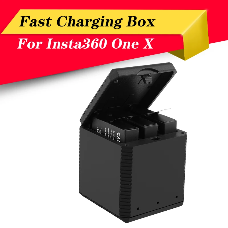 

QC Fast Charge One for Three Chargers Type Charging Box for Insta360 Battery Sports Camera