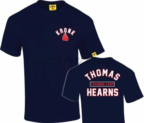 Модная футболка Kronk для бокса тренировочный лагерь Thomas Hearns темно-синяя белая