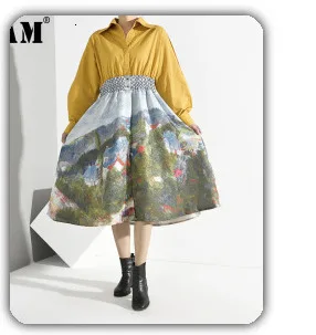 [EAM] Women Pleated White Big Size Blouse New Stand Collar Long Sleeve Loose Fit Shirt Fashion Tide Spring Autumn 19A-a636