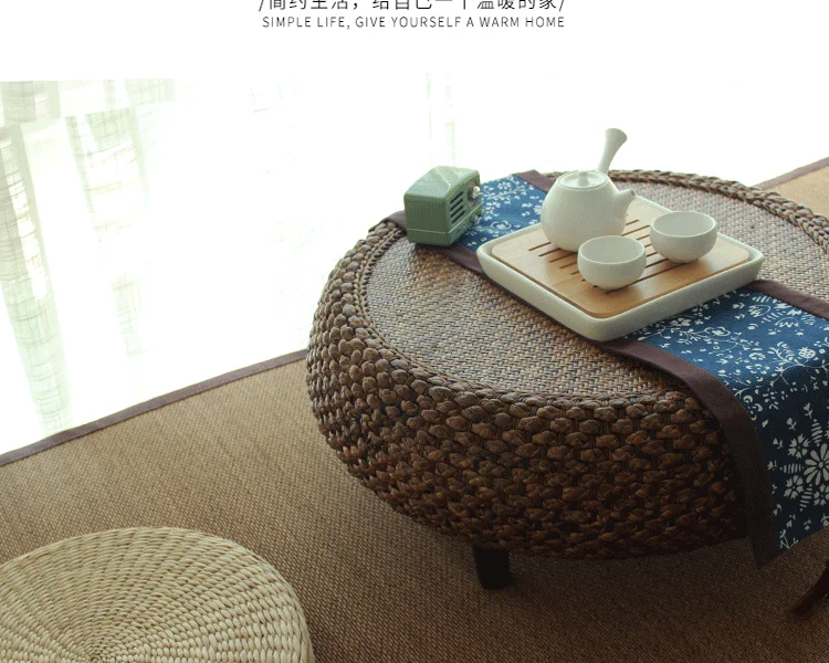 Straw Bay Window Table Tatami Small Coffee Japanese Simple Kang Floor Low Solid Wood |
