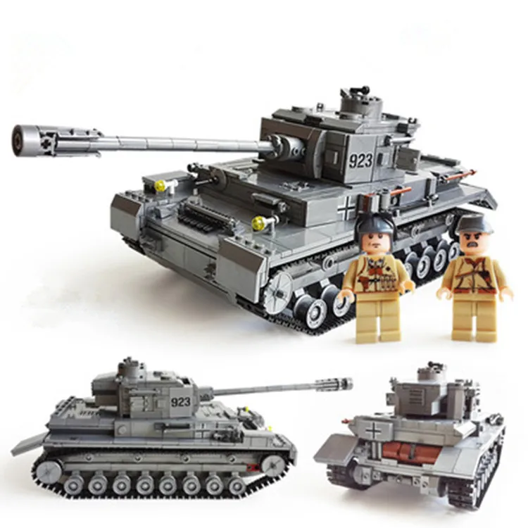 

Educational Toys 1193PCS Plastic Building Blocks Bricks Sets Tank Cannon Model F2 Troops Toys Gift for Kids