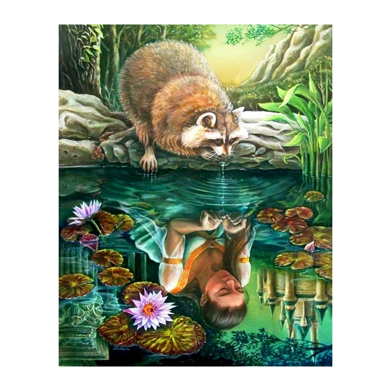 

GATYZTORY самодельная рамка краска по номерам для женщин для взрослых картины по номерам животные акриловые цифровые краски на холсте для дома D