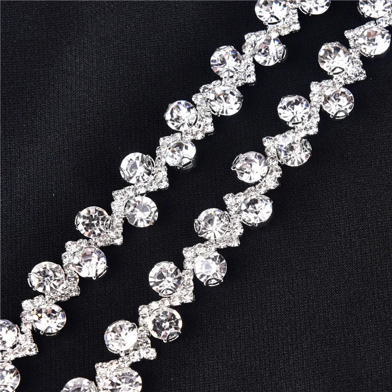 1 ярд Aaa Цветочная Арка хрустальные прозрачные круглые стеклянные стразы Декор