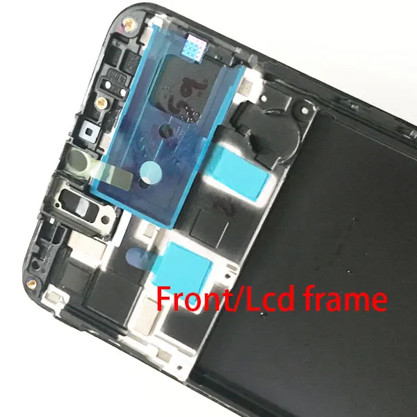 Для samsung A20 A30 A40 A50 A205F A305F A405F A505F спереди Корпус ЖК-дисплей средняя рамка задняя пластинчатый Корпус чехол-накладка
