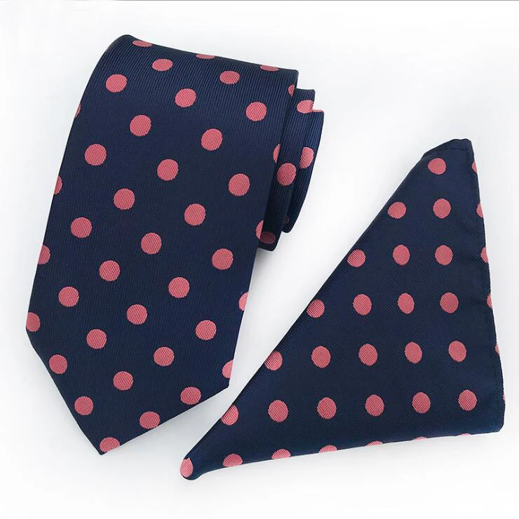 

Набор тканых галстуков 8 см, классические галстуки в горошек, карманные Квадратные наборы для мужчин