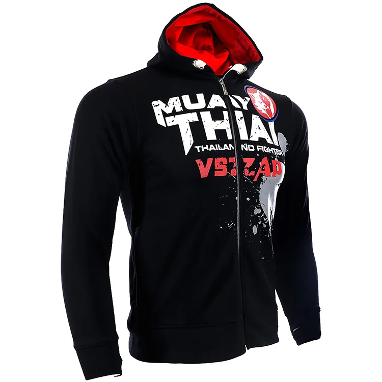 VSZAP MMA толстовки с длинными рукавами Муай Тай боксер утепленная дышащая Толстовка для мужчин