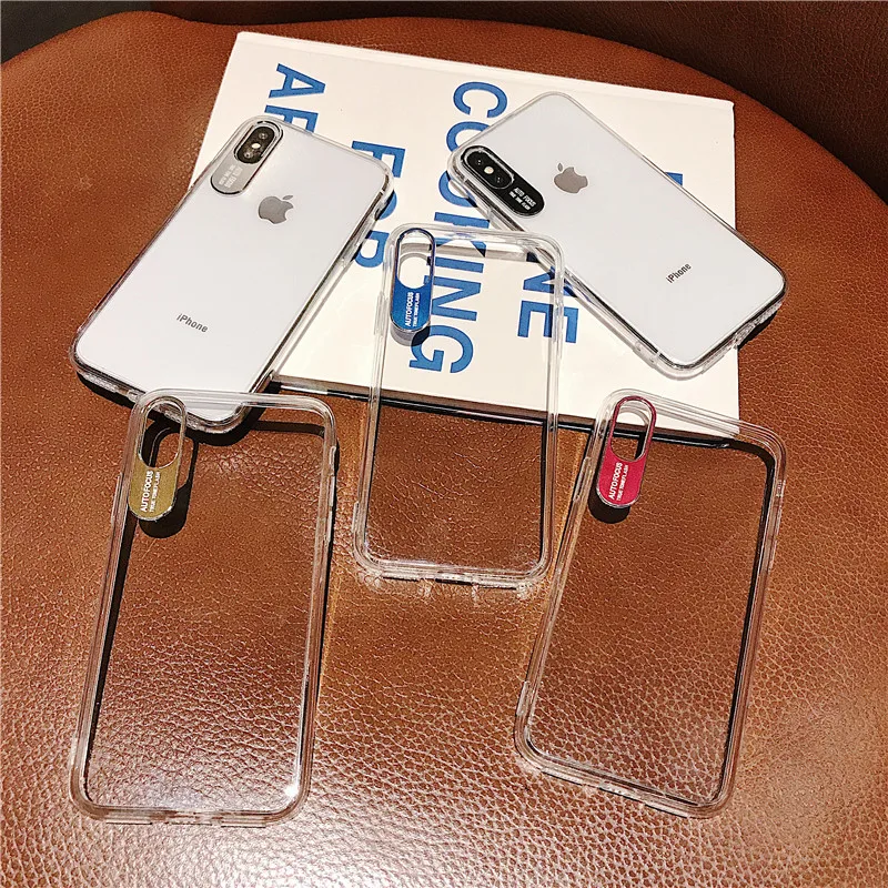 KJOEW прозрачные телефонные чехлы для iPhone XS Max XR 6 6S 7 8 Plus металлический объектив с