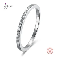 925 sterling silver rings white zircon simple classic rings thin fashion exquisite rings fine jewelry gift for women wholesale