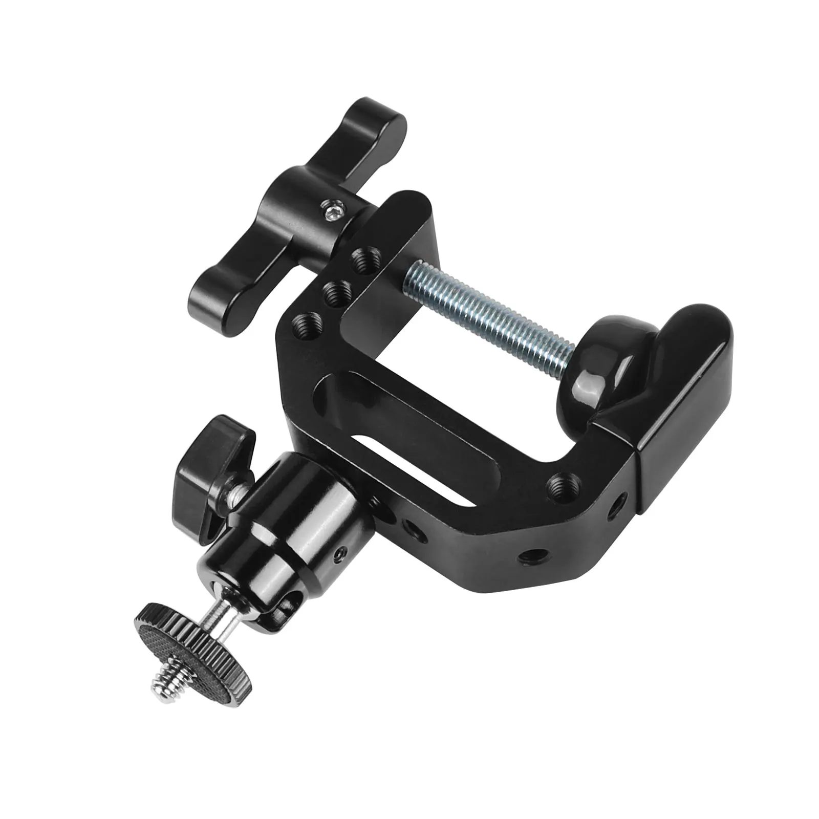 Kayulin Heavy-duty C Clamp Grip with 1/4&quot-20 Ball Head Support Holder (Black Locking Knob) | Электроника