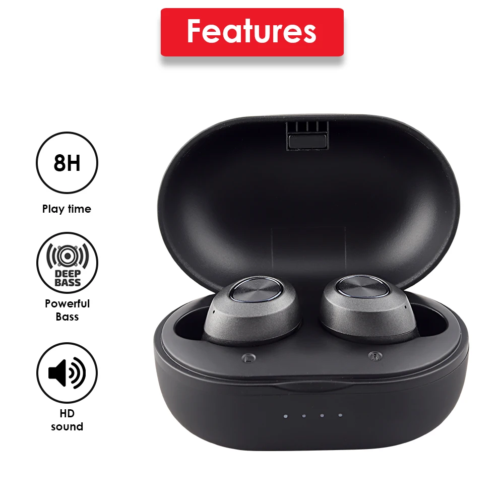 Черная Спортивная гарнитура Lenovo TWS ht10 Bluetooth 5 0 с поддержкой глубоких басов