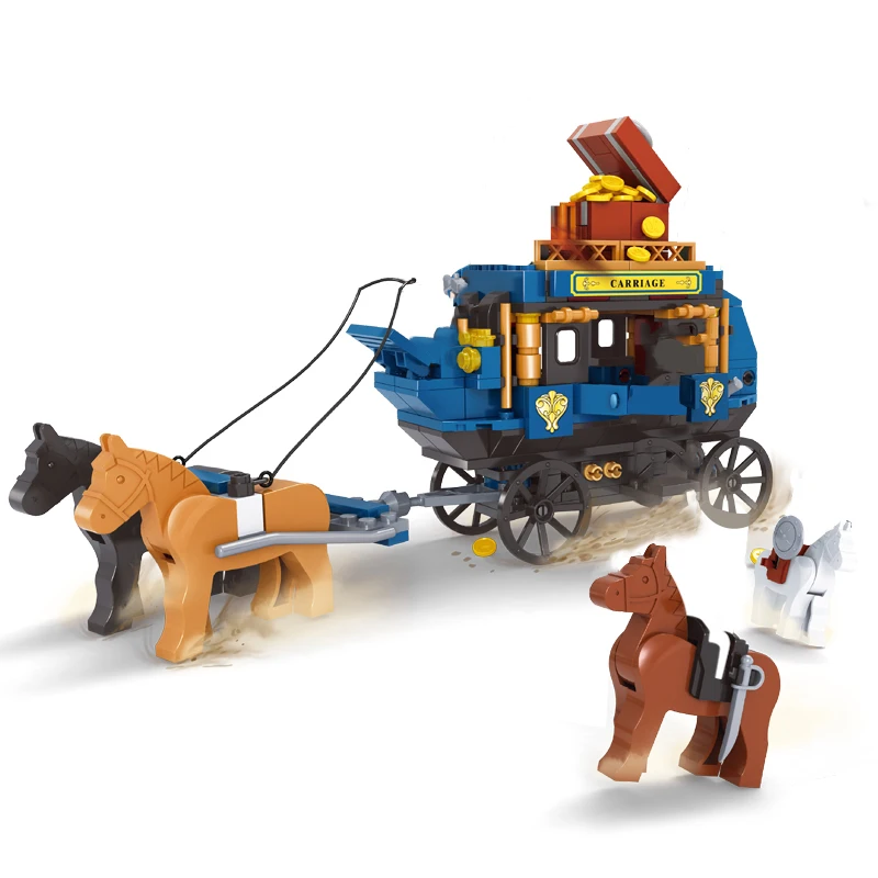 Конструктор Ausini лошадиная карета ковбойский рыцарь игрушки для мальчиков мини