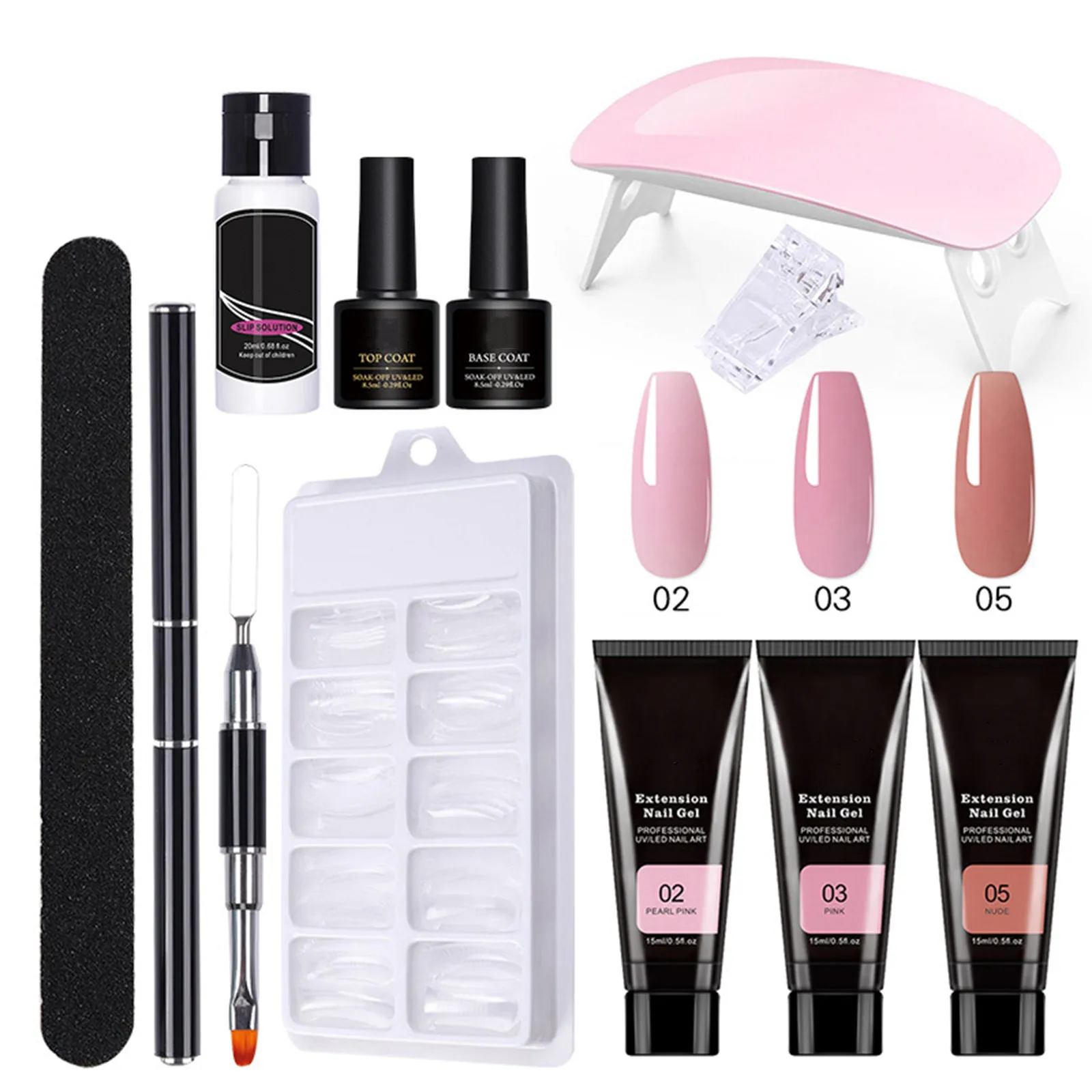 

15ML Nail Extension Starter Set with 15 ml x 7 Colours Suitable for Beginner Set