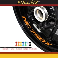 new high quality 8 pcs fit motorcycle rim logo sticker decal reflective wheel sticker decoration for honda nc750x nc 750x