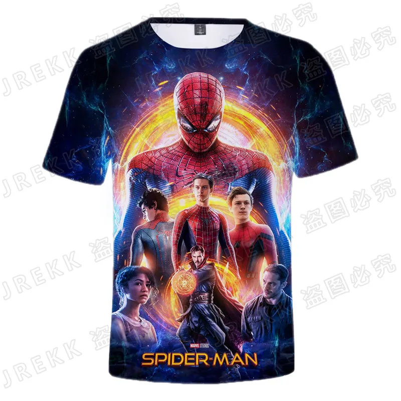 Футболка с 3D-принтом Человека-паука для мужчин и женщин повседневный крутой топ