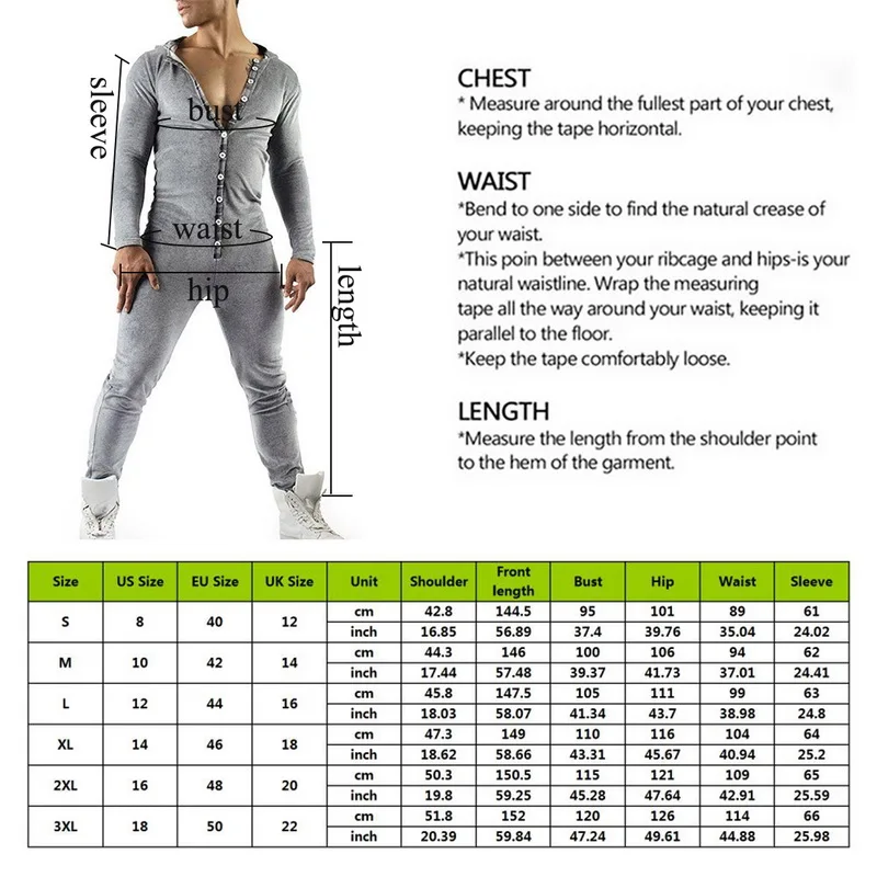 

Newest Arrival Men Casual Sexy Jumpsuits Long Sleeve Rabbit Ears Hooded Button Collar Long Pants Openable Hip Pajamas S-3XL