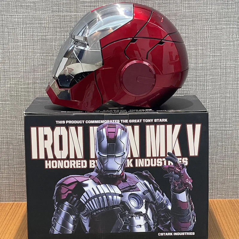 

Электрическое крепление для шлема IronMans Mk5 1:1, многокомпонентный шлем для открывания и закрывания, глазки с голосовым управлением и подсветк...