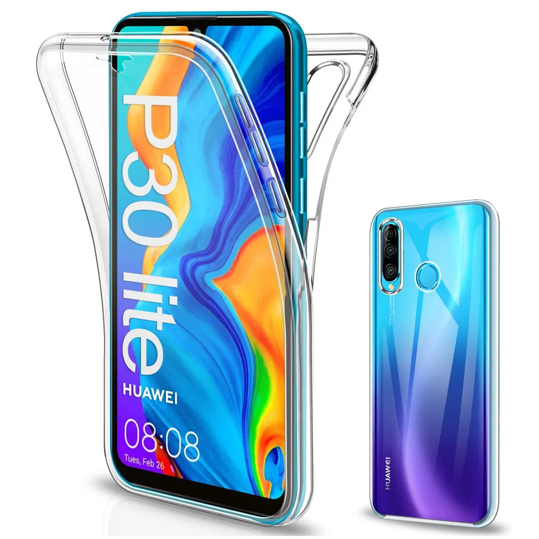 Силиконовый чехол для Huawei P30 Lite P40 Mate 20 противоударный защитный Y6 Y7 Y9 2019 360 - купить