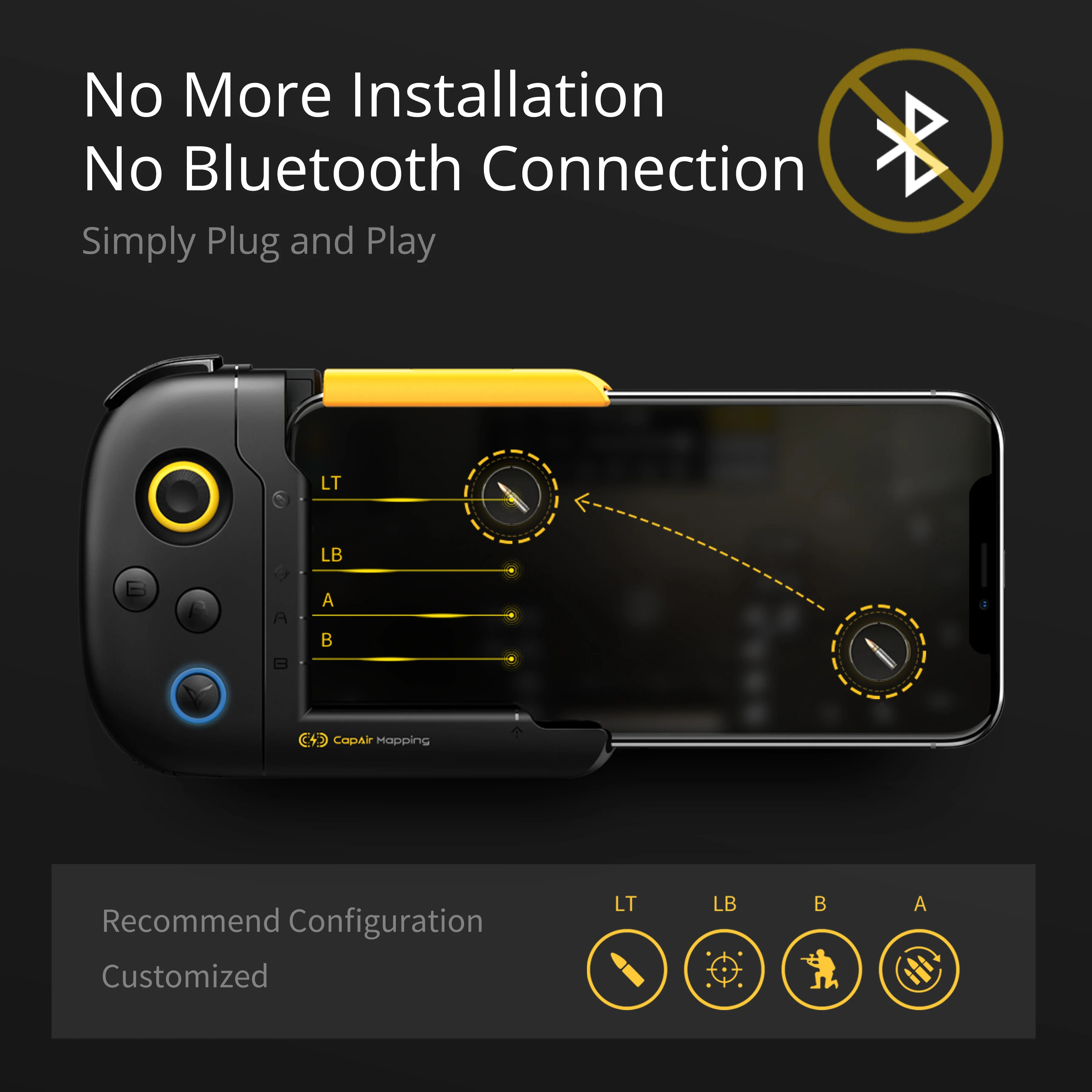 Flydigi WASP N/X подключи и играй без Bluetooth и приложения для IOS только половина руки половина сенсорного контроллера pubg мобильный портативный геймпад