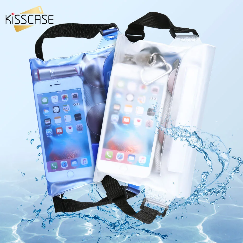 KISSCASE Универсальный водонепроницаемый чехол с креплением на ремень для iPhone X 8 7