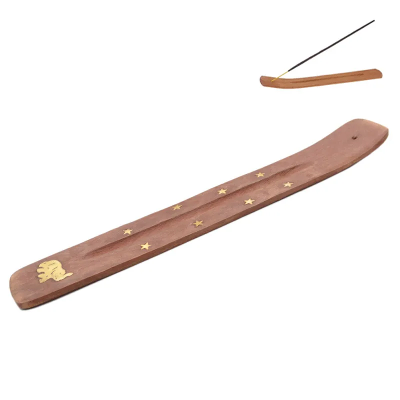 Chzimade 1 шт. случайный дизайн деревянный дерево благовония держатель горелки