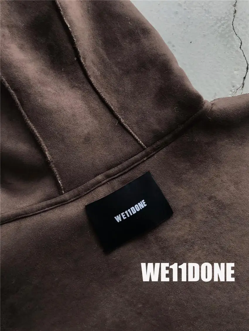 

Winter Lamb Wool Bear WE11DONE PUFFER JACKET Parkas Men Women Zipper Well Done Coats Outerwear Clothes