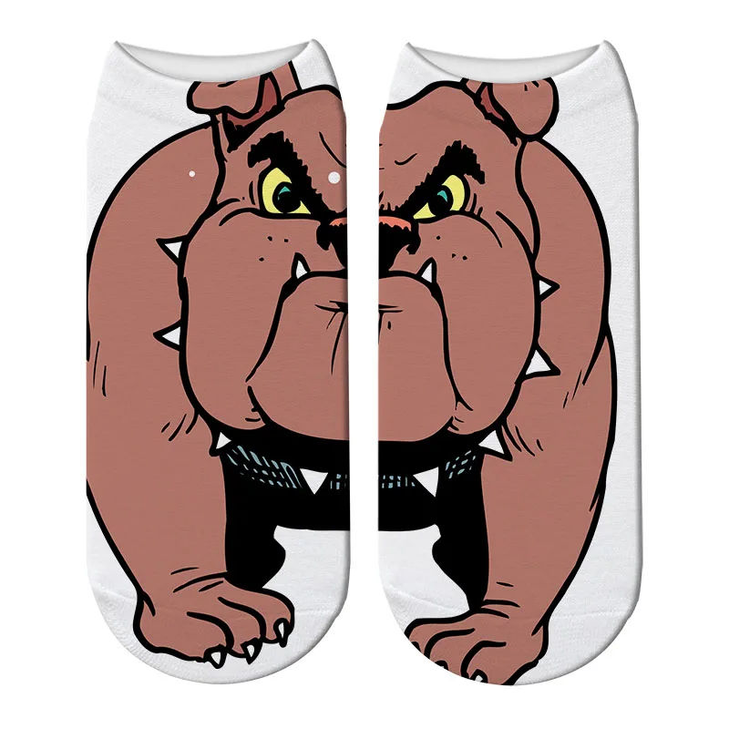 Носки женские Короткие хлопковые с рисунком животных | Женская одежда