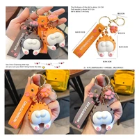 2021 new cat butt key chain cartoon silicone%c2%a0cute backpack keychains fashion car keyring creative christmas gifts for children