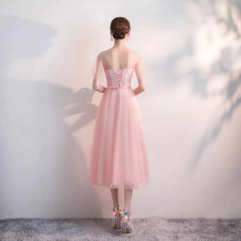 Свадебное платье для выпускного вечера элегантные розовые платья подружек