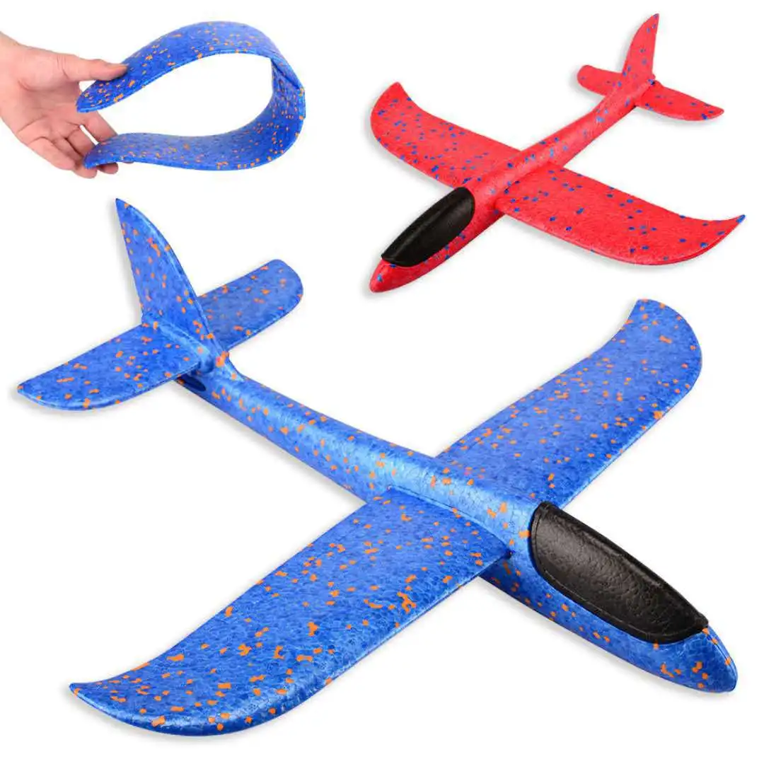 

Hot Selling New Style Hand-Tossed Airplane Foam Glider Color Foam Cyclotron Airplane Children Airplane Model Toy