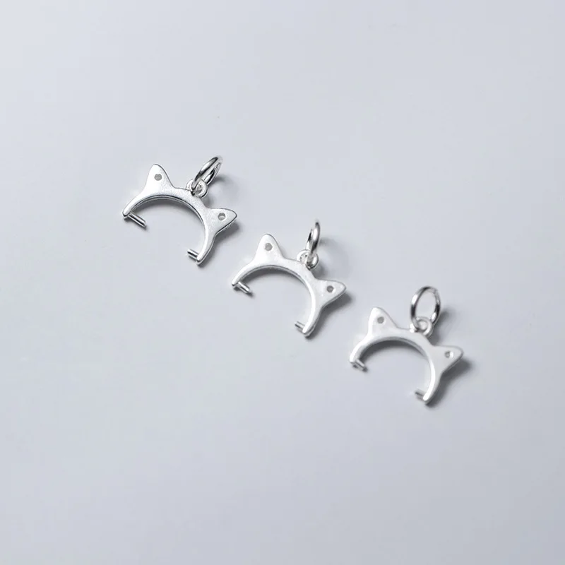 MEETSOFT бусина с зажимом полуфабричная Серебристая коннектор для подвески застежка