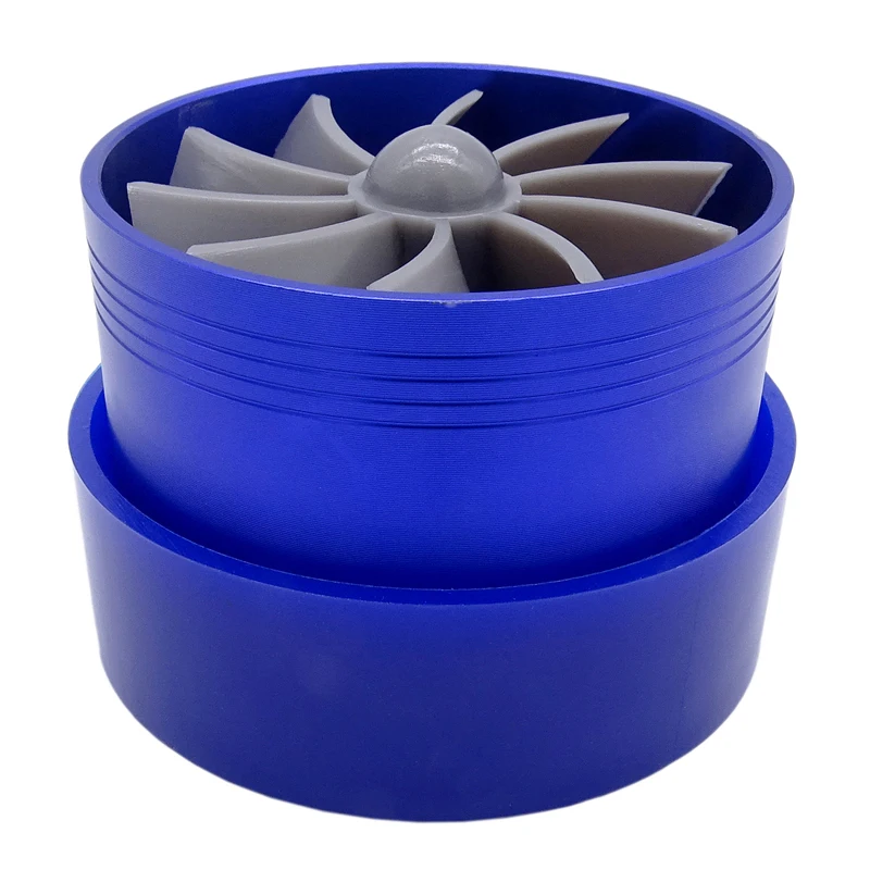 

For F1-Z Universal Supercharger Turbo Turbonator Air Intake Fuel Gas Saver Economic Fan Drop Shipping Aluminum alloy Blue
