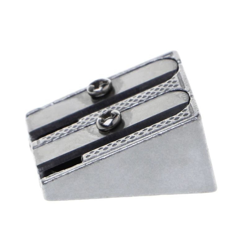 

Metal Bevelled Double Hole Pencil Sharpener School Office Sharpener Stationery