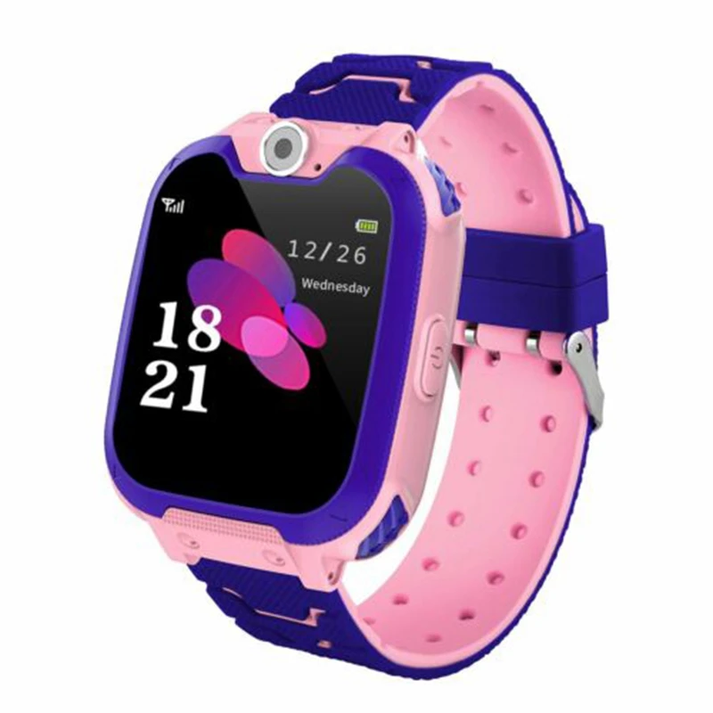 

1PC Q12 Children's Smart Watch SOS Phone Watch Smartwatch For Kids With Sim Card Photo Waterproof IP67 Kids Gift For IOS Android
