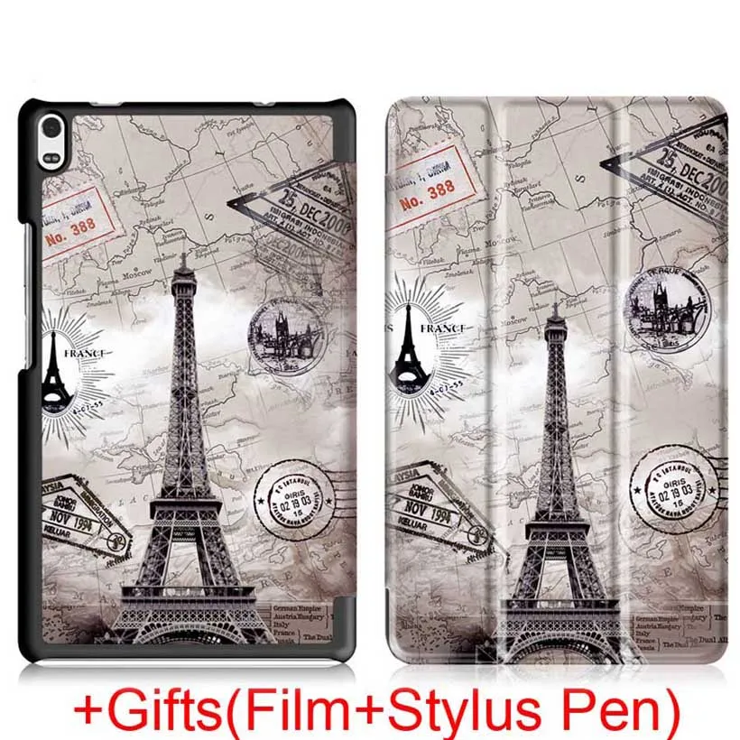 FGTT Slim Magnetic Folding Case Cover for Lenovo Tab4 tab 4 8 plus tb-8704X TB-8704F/N Tablet Protective Cover+Film+Stylus Pen - Цвет: FGTT