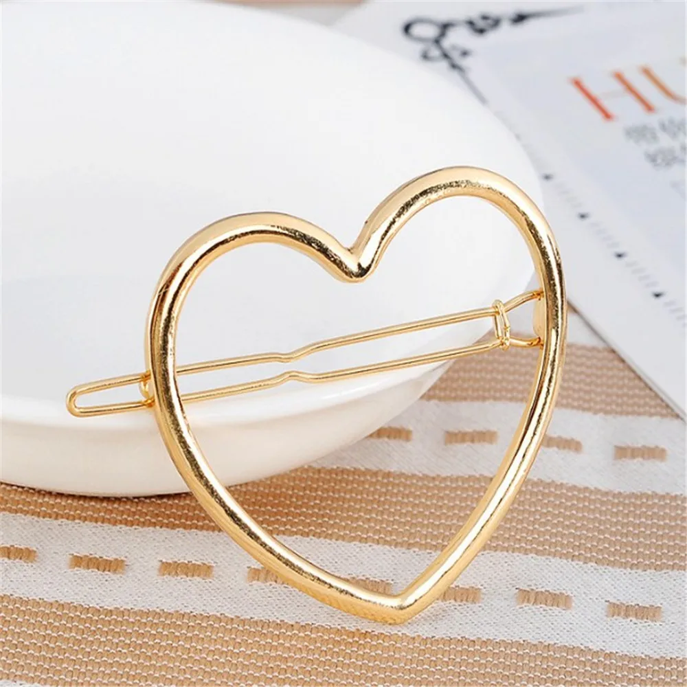 

1 PC New Fashion Women Girls Hairpins Girls Heart Shape Hair Clip Delicate Hair Pin Hair Decorations Jewelry Accessories