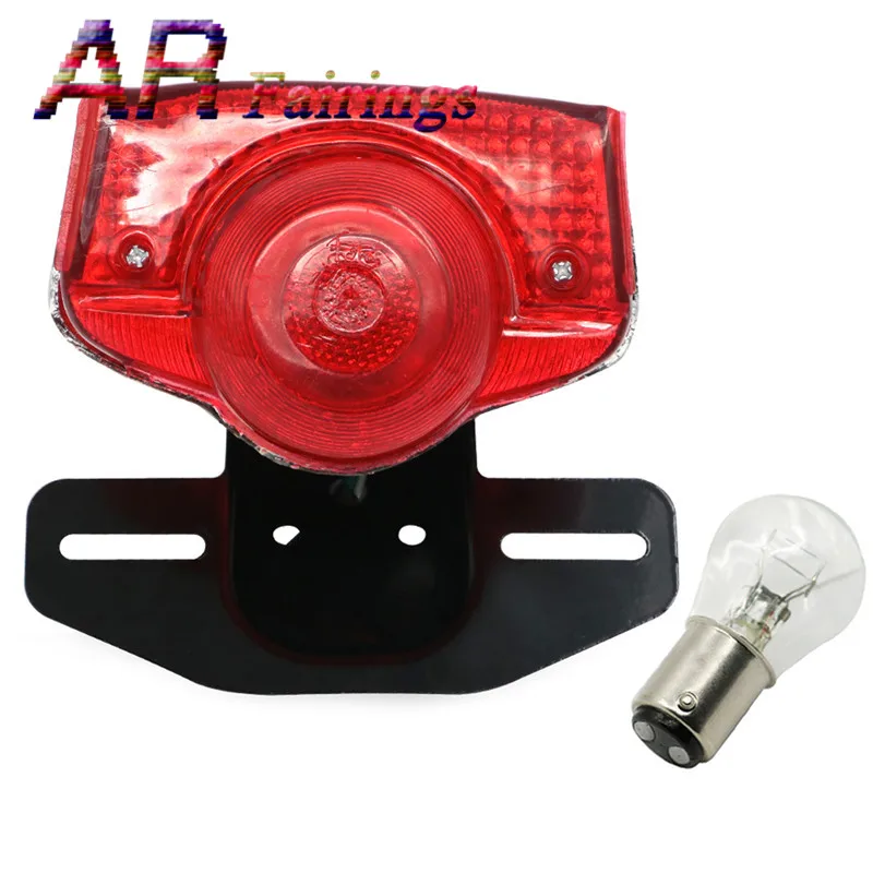 Задний светильник тормоз и 6 В лампа задний фонарь номерной знак кронштейн для Honda