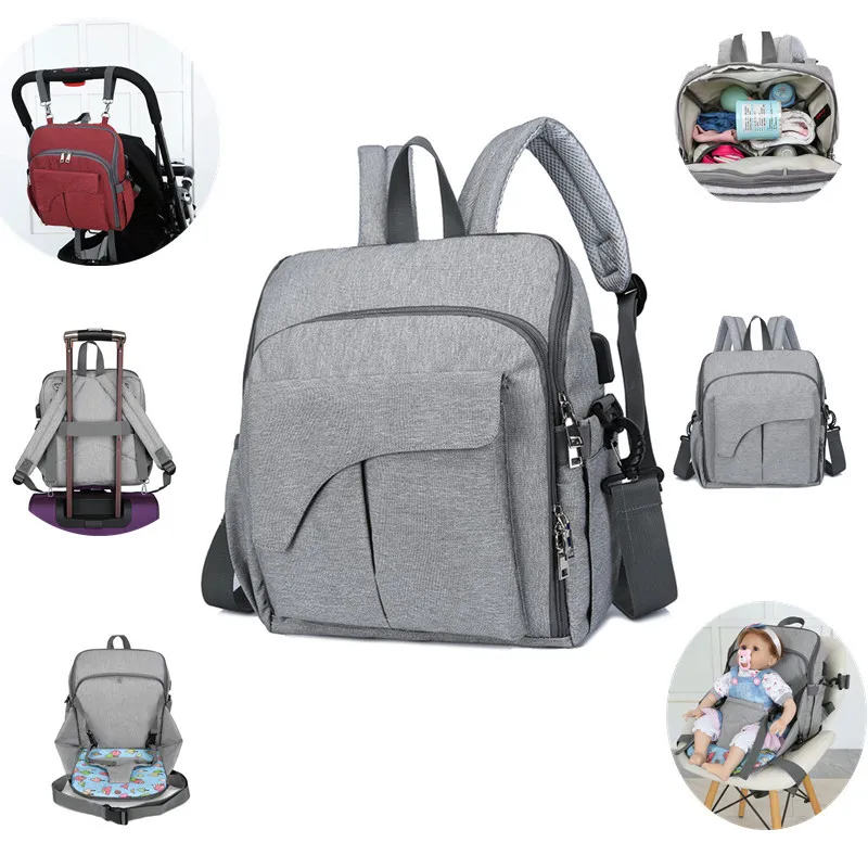 

Многофункциональный водонепроницаемый рюкзак для мам, вместительная сумка для детских подгузников на коляску, для путешествий и отдыха на ...