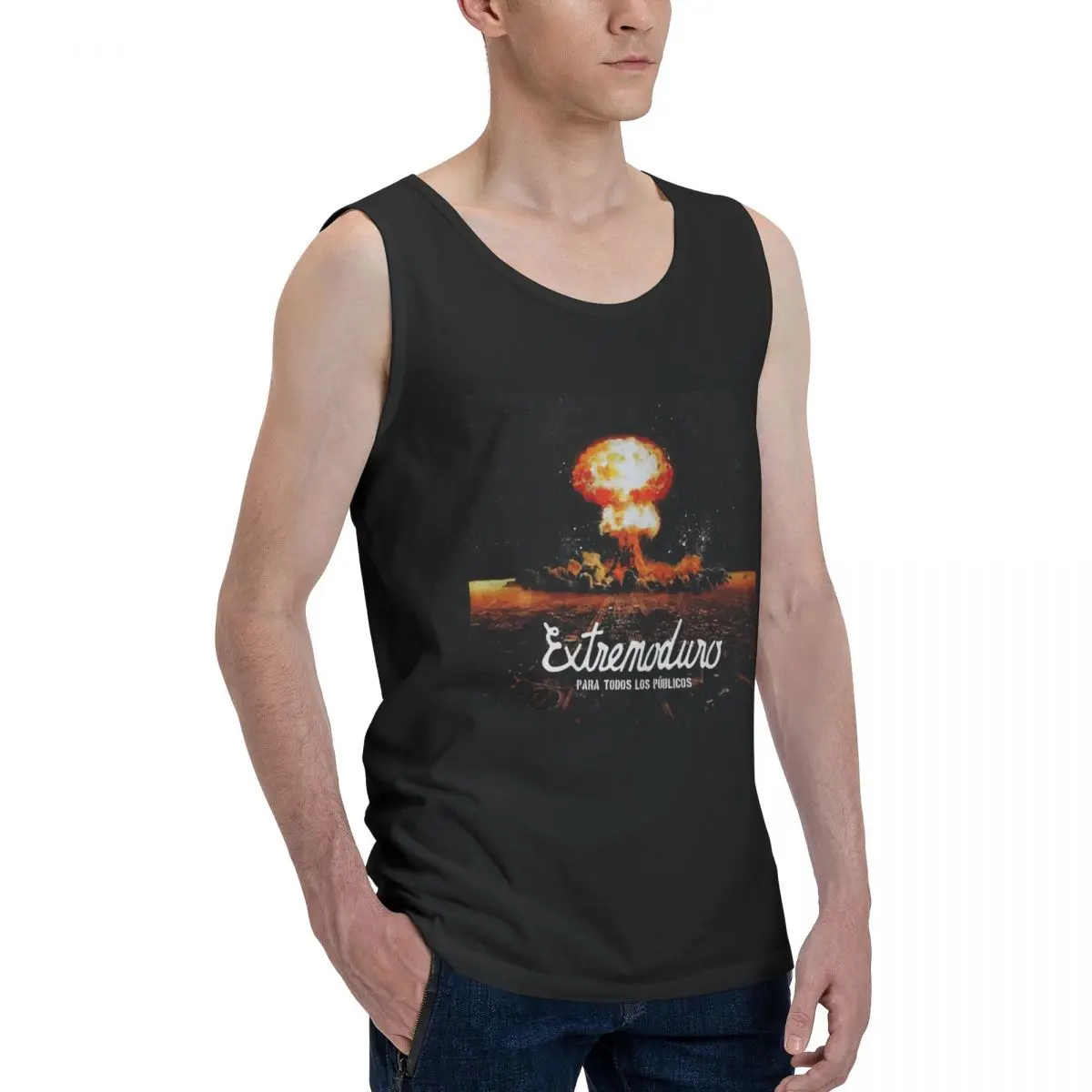 

Extremoduro, Nuevas Entradas Men's Tank Top Shirt band Vest Men set Humor Graphic Novelty Sleeveless Garment